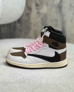 کتونی air jordan1 قهوه ای سفید